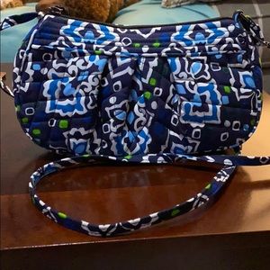Vera Bradley Quilted Crossbody in Ink Blue Pattern